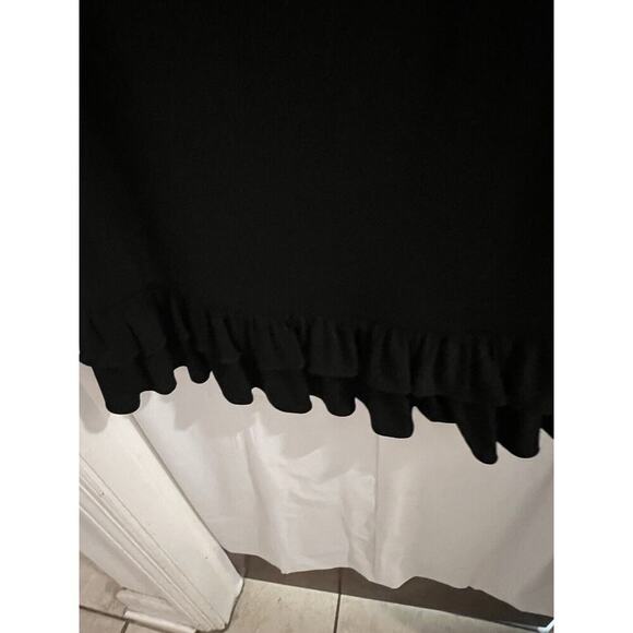 Vtg 90’s Ralph Lauren Black Label Black Strapless Minimalist Fitted Dress 6 - Picture 2 of 9